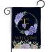 Breeze Decor 13 x 18.5 in. Welcome F Initial Garden Flag with Spring Floral Double-Sided Decorative Vertical Flags House Decoration Banner Yard Gift