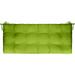 RSH DÃ©cor Indoor Outdoor Tufted Bench Cushion With Ties (60â€� X 18â€�) (Kiwi Green)