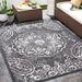 Outdoor Rugs 2X3 Honderd Traditional Indoor/Outdoor Charcoal Area Rug Non Shedding Gray White Black Carpet For Patio Porch Deck Bedroom Living Room Or Kitchen (2 X 2 11 )