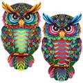 Ikoopy Metal Owl Wall Decor for Outside Garden Decoration Yard Art Outdoor Patio Fence Lawn Ornament 10.2 x 6.3 inch