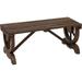 2-Person Garden Bench Outdoor Wagon Wheel Porch Bench for Backyard Patio Garden Brown