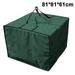 Outdoor Patio Furniture Seat Cushions Storage Bag with Zipper and Handles Waterproof Green