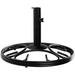 black cast iron umbrella base 19-1/2 in. w x 13 in. h