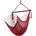 Caribbean Hammock Chair With Footrest - 40 Inch - Soft-Spun Polyester - (Red)