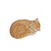 Hi-Line Gifts 11 Tabby Sleeping Cat Outdoor Garden Statue