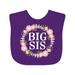 Inktastic Big Sis Rose Floral Wreath Sister Girls Baby Bib