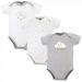 Hudson Baby Cotton Bodysuits 3pk Gray Clouds 18-24 Months