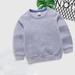 Miluxas Boys Girls Crewneck Sweatshirts Toddler Baby Sweatshirt Solid Cotton Soft Long Sleeve Active Pullover Tshirts Clearance Gray 6-7 Years