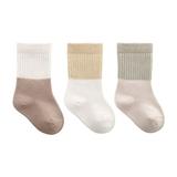 Ketyyh-chn99 Kids Socks Baby Fashion Assorted Crew Cotton Socks 3 Pairs Beige XS