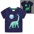 Tejiojio Back to School Clearance Boys Graphic Tees Luminous Cartoon Printed T-shirt