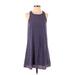 Dina Be Casual Dress - Shift: Blue Chevron Dresses - Women's Size Small