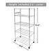 Simple Deluxe Heavy Duty 5-Shelf Shelving Unit 35 D x 18 W x 70 H 35 x 18 x 70â€˜â€™ Chrome