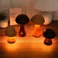 Eummy Mushroom Table Night Light 600mAh Wooden LED Mushroom Touch Lamp Dimmable Bedside Lamp Eye Protection Ambience Light DÃ©cor USB Rechargeable Cute Lamp for Kids Adults Bedroom