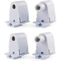 2 Pairs Single Pin FA8 Base Lamp Socket Connectors For 8ft LED Fluorescent Tubes MD38-27x2 MD38-28x2