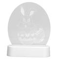 HElectQRIN 3D Bunny Lamp 3D Night Light Bunny 3D Night Light Bunny Shape Energy Saving 3D Bunny Lamp Wear ABS Acrylic LED Easter Night Light For Kids