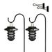 Classy Caps Black Nottingham Solar Hanging Coach Light (Set of 2)