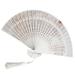 Siaonvr Wedding Hand Fragrant Party Carved Bamboo Folding Fan Chinese Style Wooden