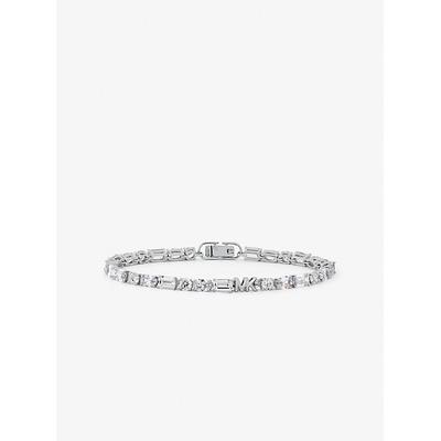 Michael Kors Precious Metal-Plated Sterling Silver Cubic Zirconia Tennis Bracelet Silver One Size