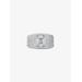 Michael Kors Precious Metal-Plated Sterling Silver Pavé Signet Ring Silver 5