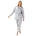 Plus Size Women's Classic Flannel Pajama Set by Dreams & Co. in Ivory Animal (Size 34/36) Pajamas