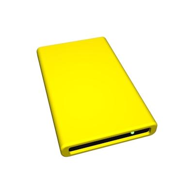 10er Pack HipDisk GL externes Festplatten-Gehäuse 2,5 Zoll USB 3.0 Aluminium mit austauschbarer Silikon-Schutzhülle für SATA HDD/SSD gelb