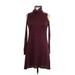 American Eagle Outfitters Casual Dress - A-Line: Burgundy Solid Dresses - Women's Size Medium