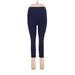 Lands' End Active Pants - High Rise Skinny Leg Cropped: Blue Activewear - Women's Size Medium