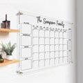 Pahdecor Acrylic Family Name Planner Personalized Monthly Calendar Dry Erase Board Wall Calendar With Marker Horizontal Wall Calendar Monthly And Weekly Calendar Housewarming Gift Goals To Do