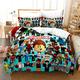 Bed Linen Set Duvet Cover Set with Pillowcase for Children Anime Bedding Sets for Boys and Girls (Double,5)