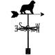 BrolEo Metal Weather Vane Large Dog Ornament Wind Vane Black Iron Retro Garden Outdoor Patio Yard Decoration Wind Direction Indicator