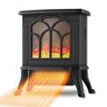 DONYER POWER 23" Electric Stove Portable Heater, Electric Fireplace Heating 1800W, LED Adjustable Flame Intensity Control, Black, Room Heater,Space Heater