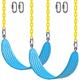 BeneLable Swing Seat, Soft Indoor Outdoor Garden Playground Swing with 18M Metal Chain & Lockset Carabiner for Toddler/Kid/Teen, U“ Shape, up to 600lbs, Blue