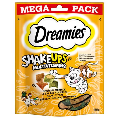 4x 165g Dreamies Shakeups Multivitamins Geflügel Picknick Katzensnacks