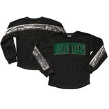 Girls Youth Gameday Couture Black North Texas Mean Green Guess Who's Back Long Sleeve T-Shirt