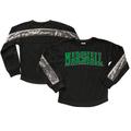 Girls Youth Gameday Couture Black Marshall Thundering Herd Guess Who's Back Long Sleeve T-Shirt