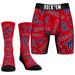 Men's Rock Em Socks Ole Miss Rebels All-Over Underwear and Crew Combo Pack