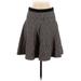 Grace Elements Casual Skirt: Black Grid Bottoms - Women's Size Medium