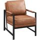 Retro Sessel Stuhl Lehnstuhl Relaxsessel mit Rückenlehne Einzelsessel mit Metallrahmen und