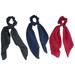 3pcs Solid Color Hair Ties Elastic Hair Ring Bowknot Ponytail Holders Hair Rope for Women Girls(Navy Blue Red Black 1pc For Each Color)