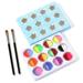 Gecheer 24-Color Washable Body Paint Set with 2 Paintbrushes Facepaints Activated Face Painting Makeup for Parties Natural Colors Glow in the Dark Portable to Carry for Costume Party Festival Ar