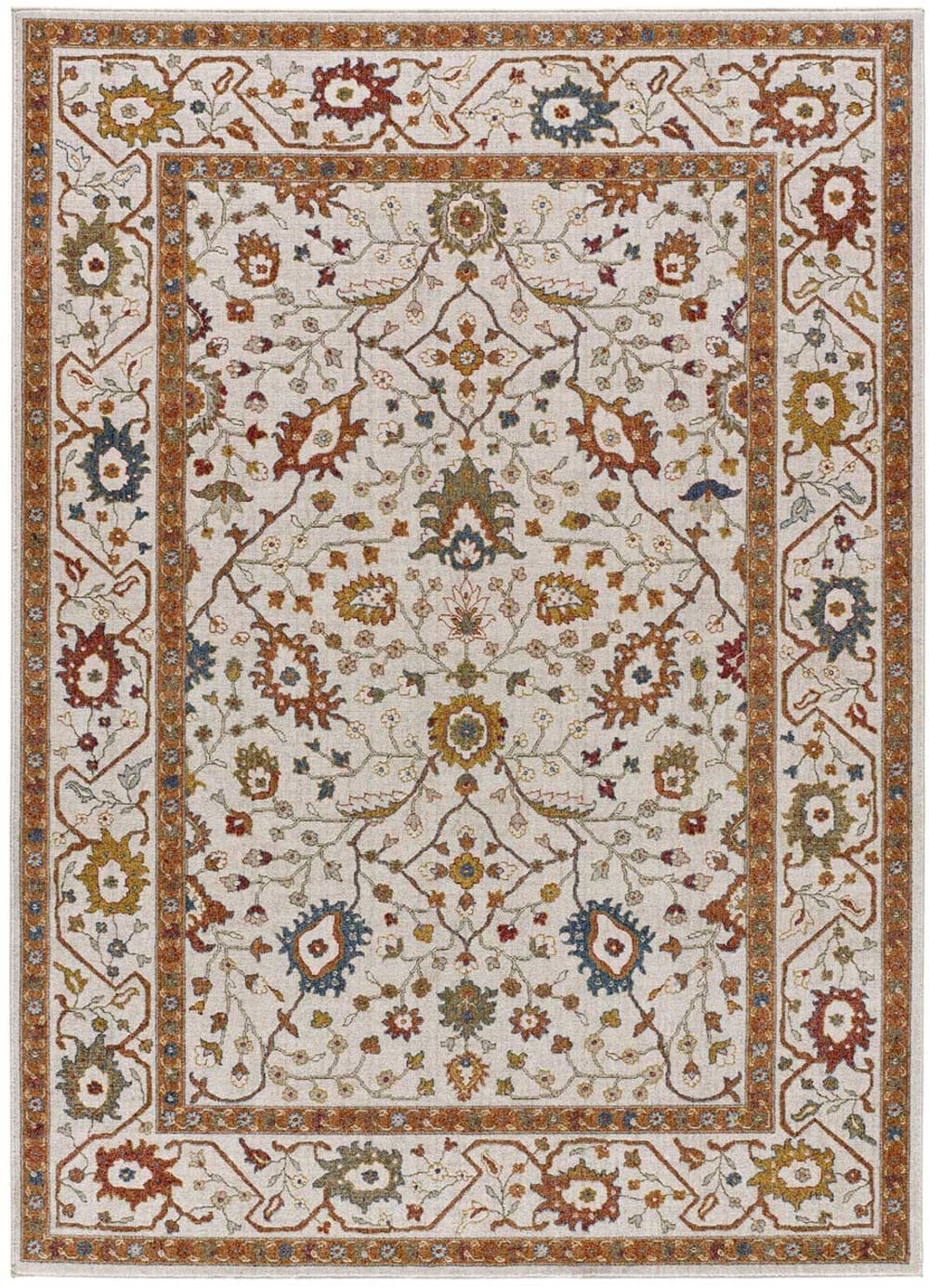 Tapis vintage beige/terracotta 140x200 cm