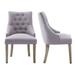 Mid-century Modern Dining chairs Button Tufted Accent Chairs with Nailhead Trim Set of 2