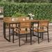 vidaXL Patio Table with U-shaped Legs 63"x31.5"x29.5" Solid Wood Acacia - 63" x 31.5" x 29.5"