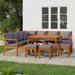 vidaXL 4/5/6/7/9/11 Piece Patio Dining Set with Cushions Solid Wood Acacia