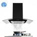 30 inch Island Mount Range Hood 700CFM Tempered Glass Cook Vent Hood LED Light