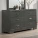 Lalt Contemporary Metallic Grey 58-inch Wide Wood 6-Drawer Dresser by Furniture of America
