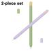 2 Pack iPencil Grips Case Cover Ergonomic Silicone Sleeve Holder Compatible with Apple Pencil 2nd Generation iPad Pro - Matcha Green + Hyacinth Purple