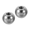 Uxcell M6x15mm Ball Nuts Knob 2 Pack Thread 304 Stainless Steel Round Blind Hole Screw Cap Cover Silver