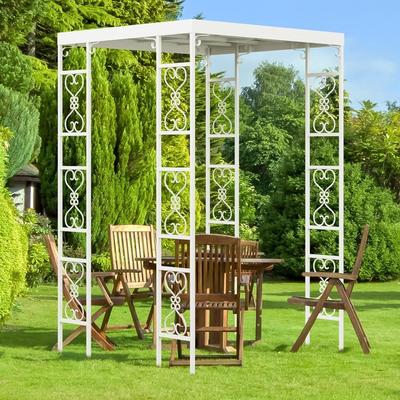 Metal Wedding Ceremony Stand Garden Plant Arbor Trellis Gazebo with Removable Cover