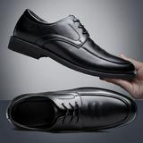 WQJNWEQ Men s And Winter Solid Color Breathable Casual Dress Shoes Men s Business Leather Shoes Solid Male Fall on Sale